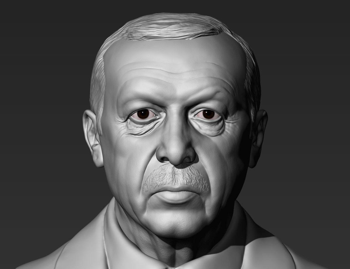 Recep Tayyip Erdogan 3D print model_3