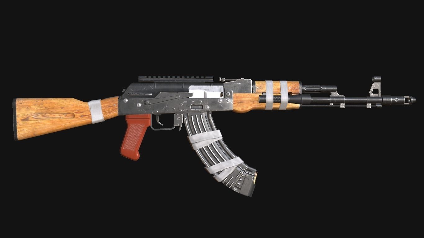 custom ak74 Low-poly 3D model_15