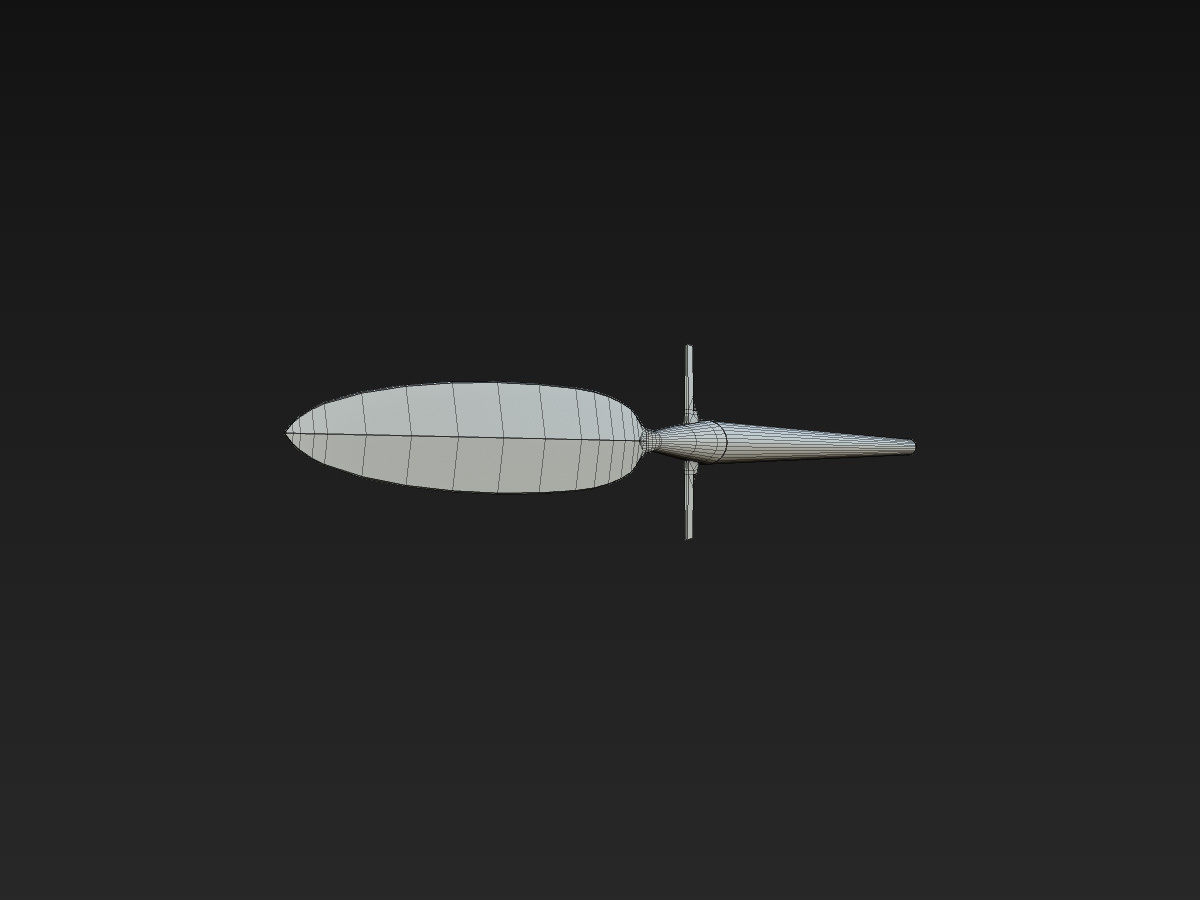Medieval Winged Spear Low-poly 3D model_11