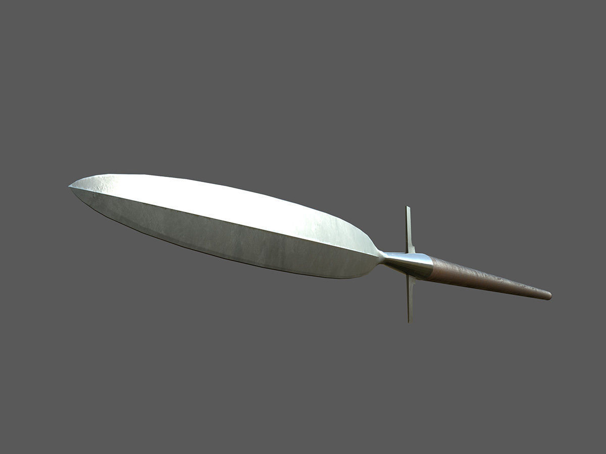 Medieval Winged Spear Low-poly 3D model_3