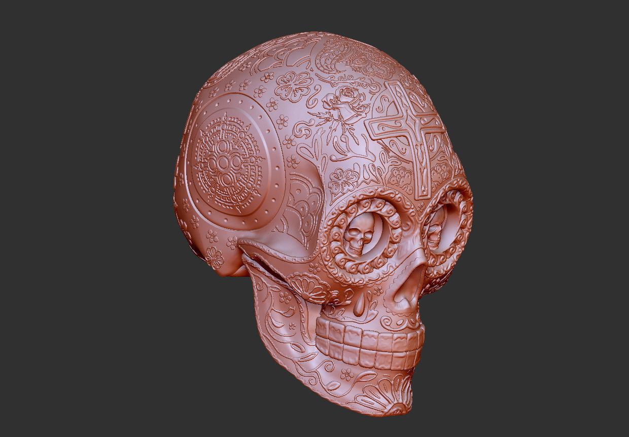 Skull chicano  3D print model_11