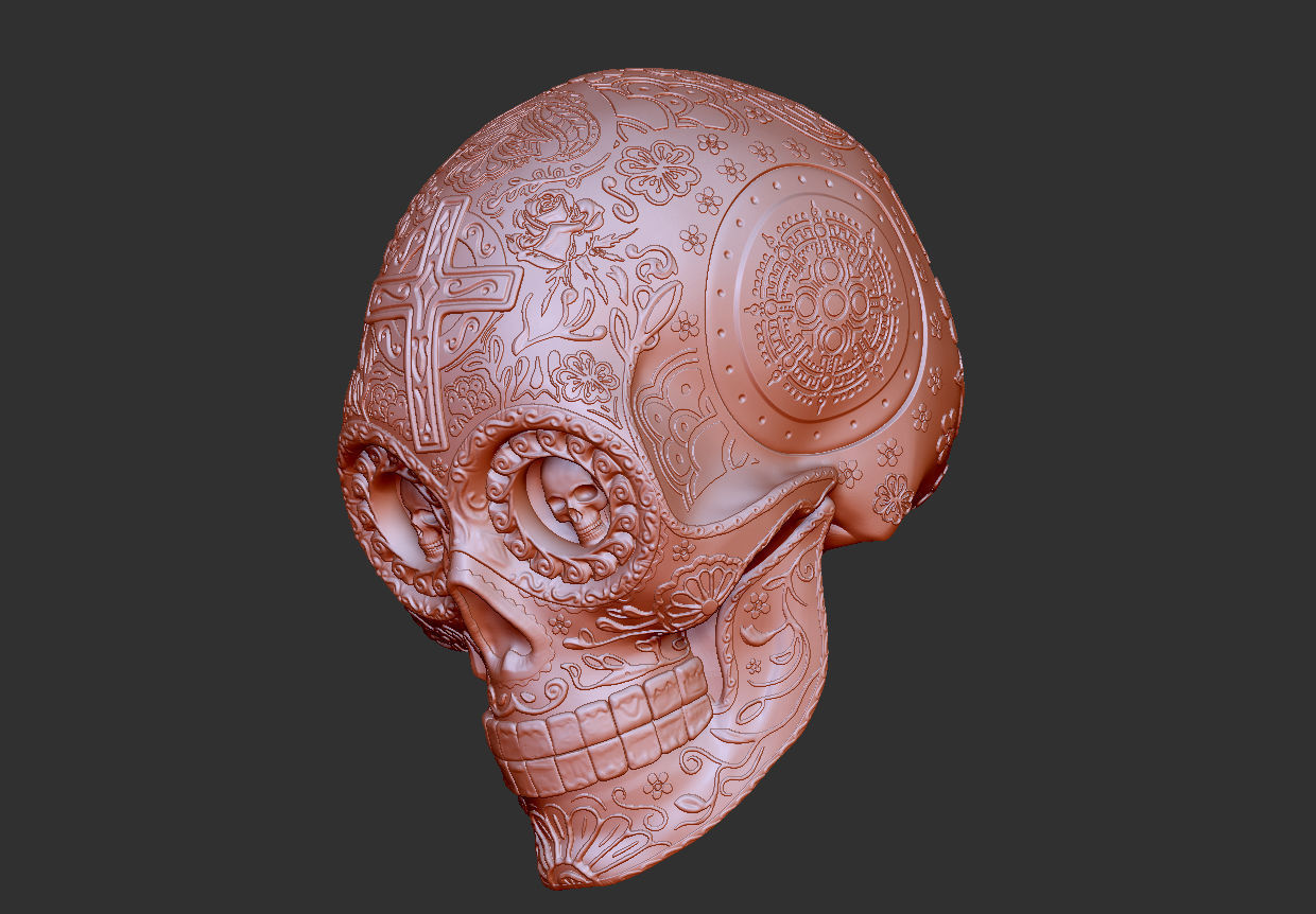 Skull chicano  3D print model_12
