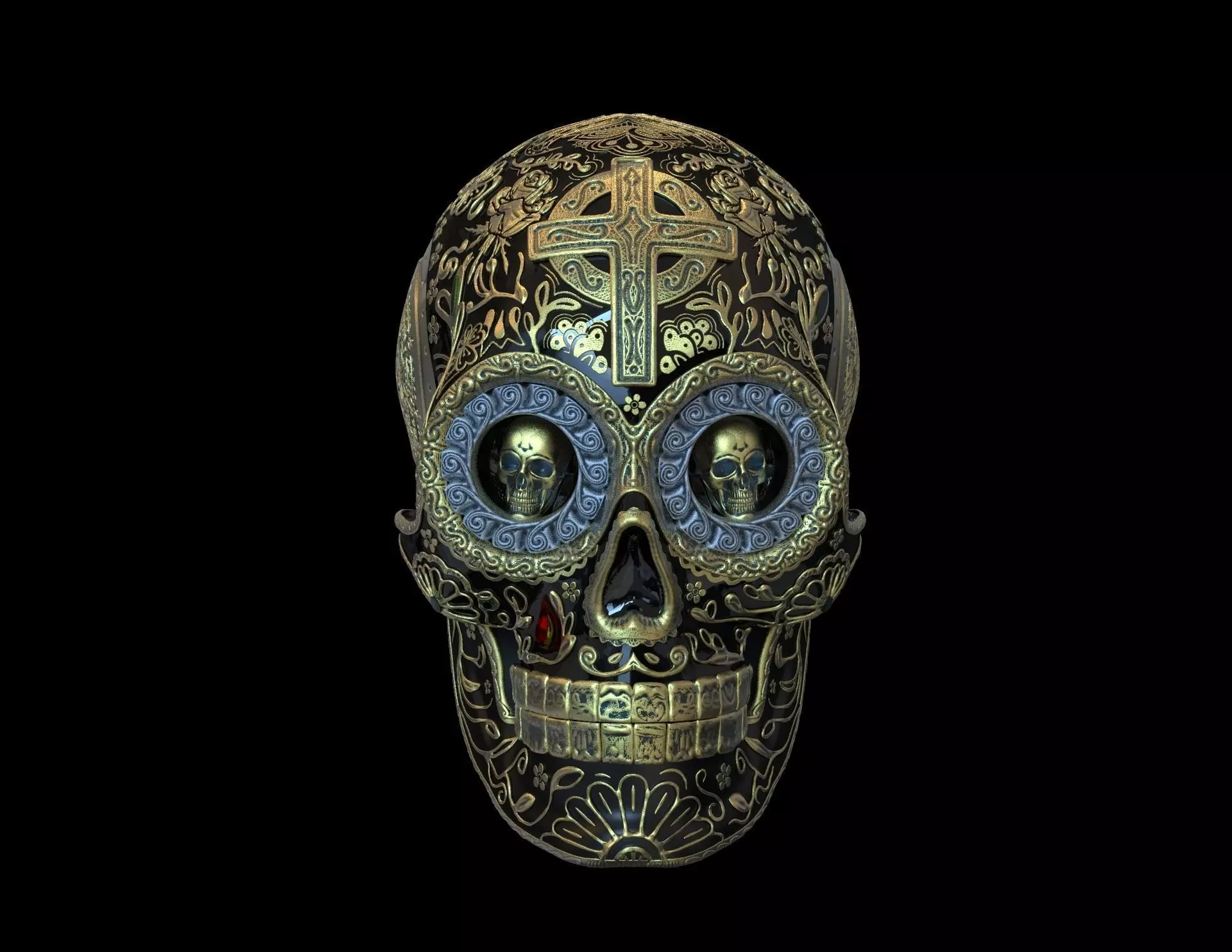 Skull chicano  3D print model_0