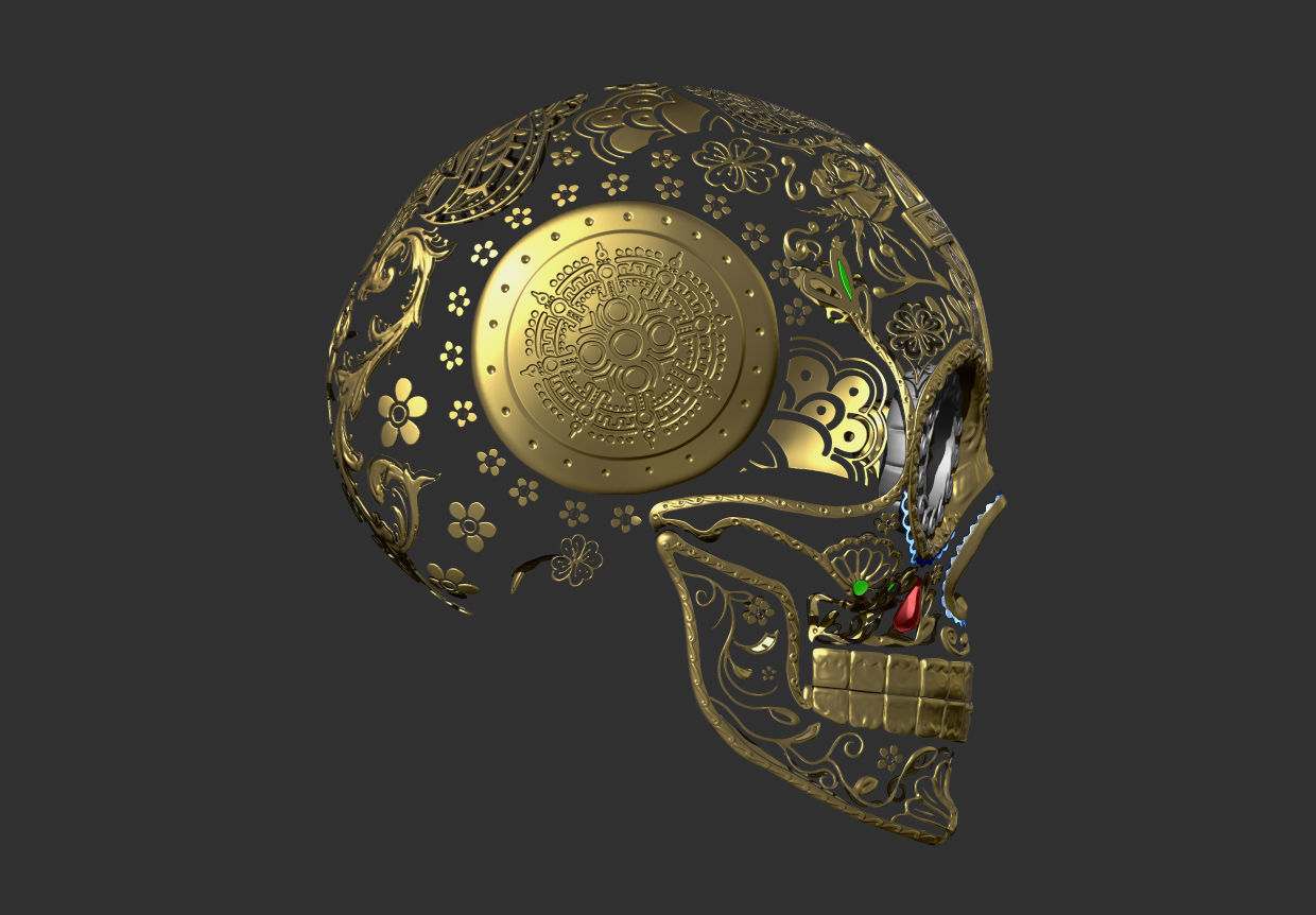 Skull chicano  3D print model_6