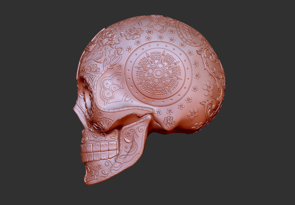 Skull chicano  3D print model_10