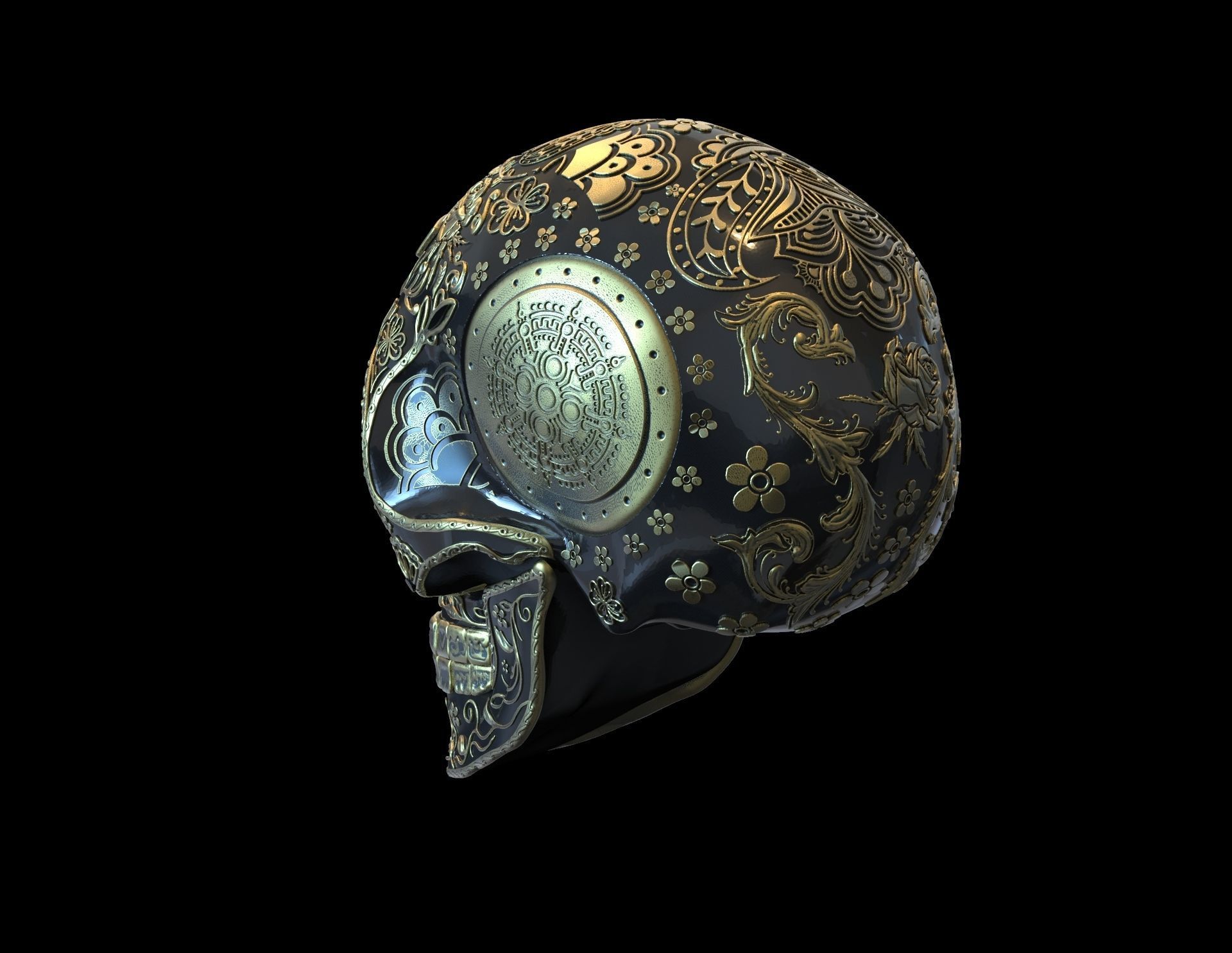 Skull chicano  3D print model_3