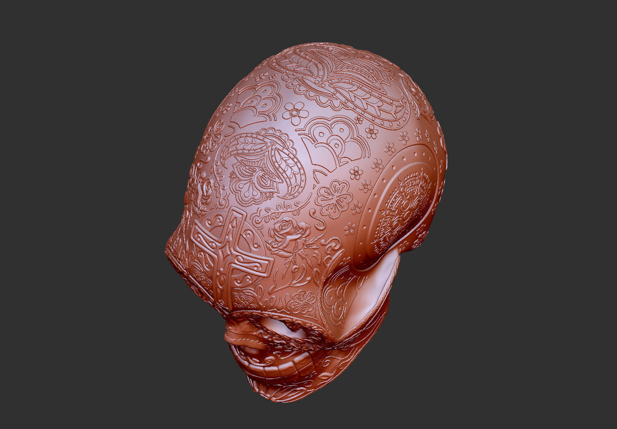 Skull chicano  3D print model_13