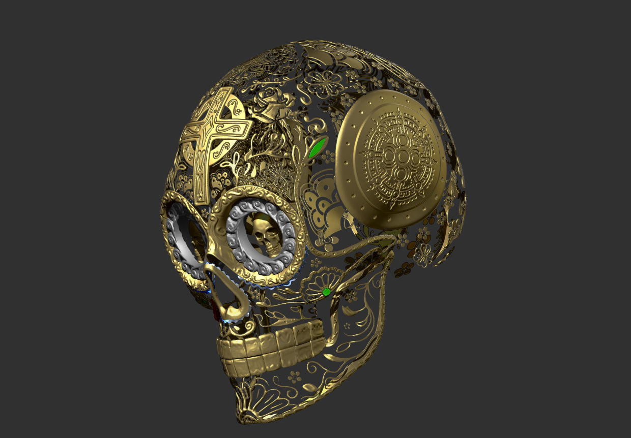 Skull chicano  3D print model_5