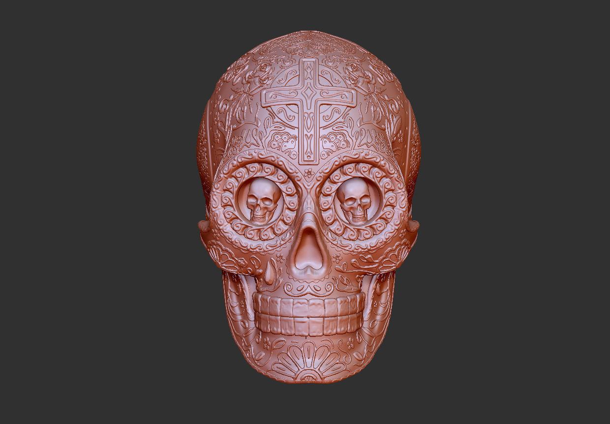 Skull chicano  3D print model_7