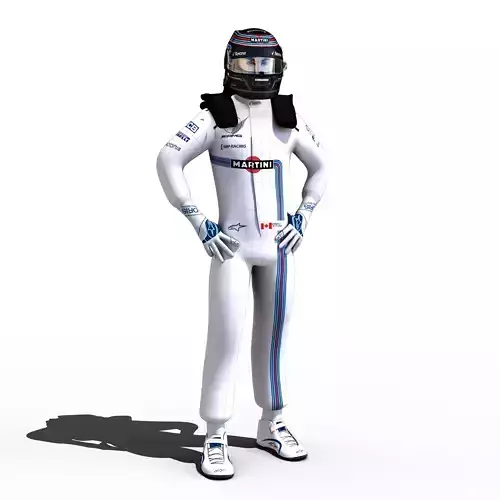 Lance Stroll 2018 Low-poly 3D model