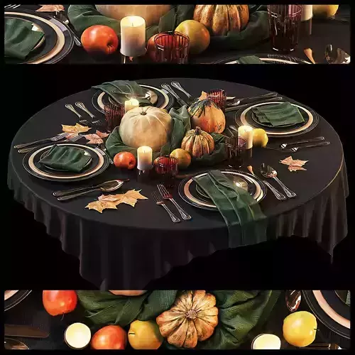 Halloween Table setting  3