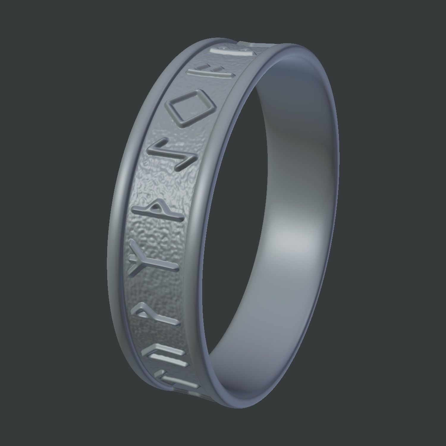 Nordic Rune Ring 3D print model_3