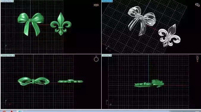 pendant bow with ribbons