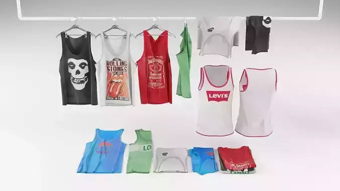Tank top collection  3D model