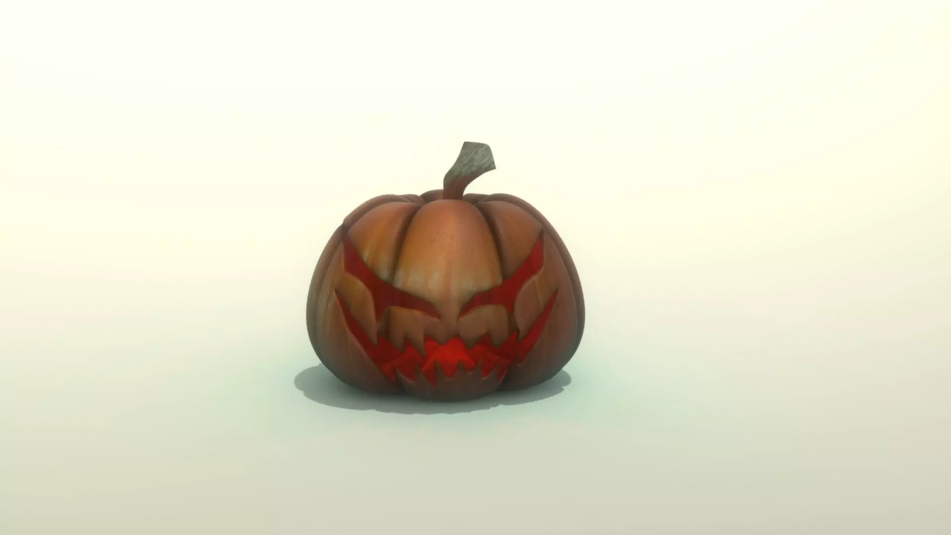 Halloween pumpkin Low-poly 3D model_0