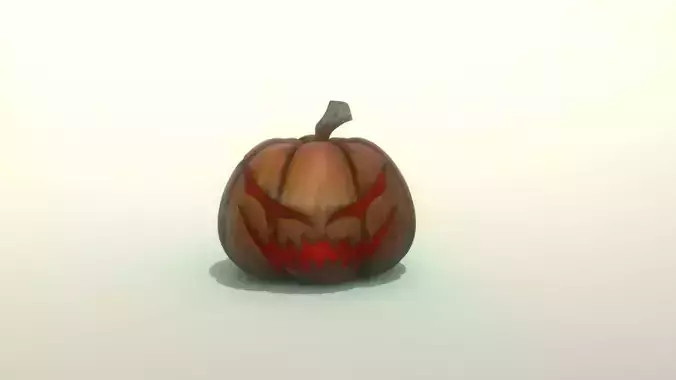 Halloween pumpkin Low-poly 3D model