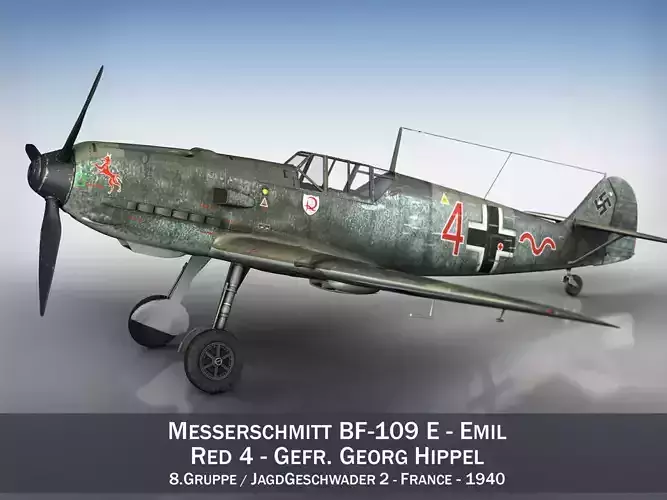Messerschmitt - BF-109 E - Red 4