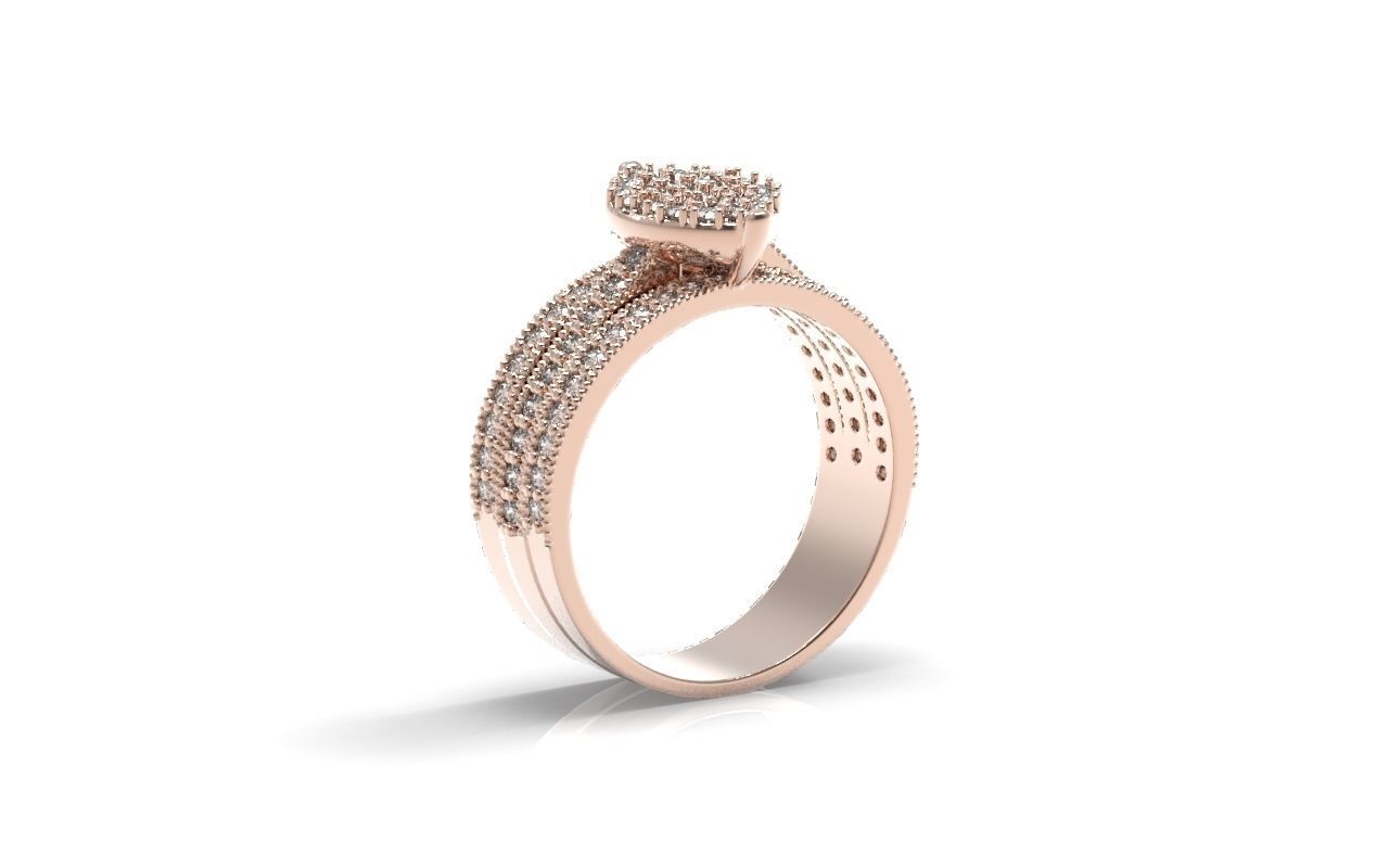 invisible settings ring 3D print model_1