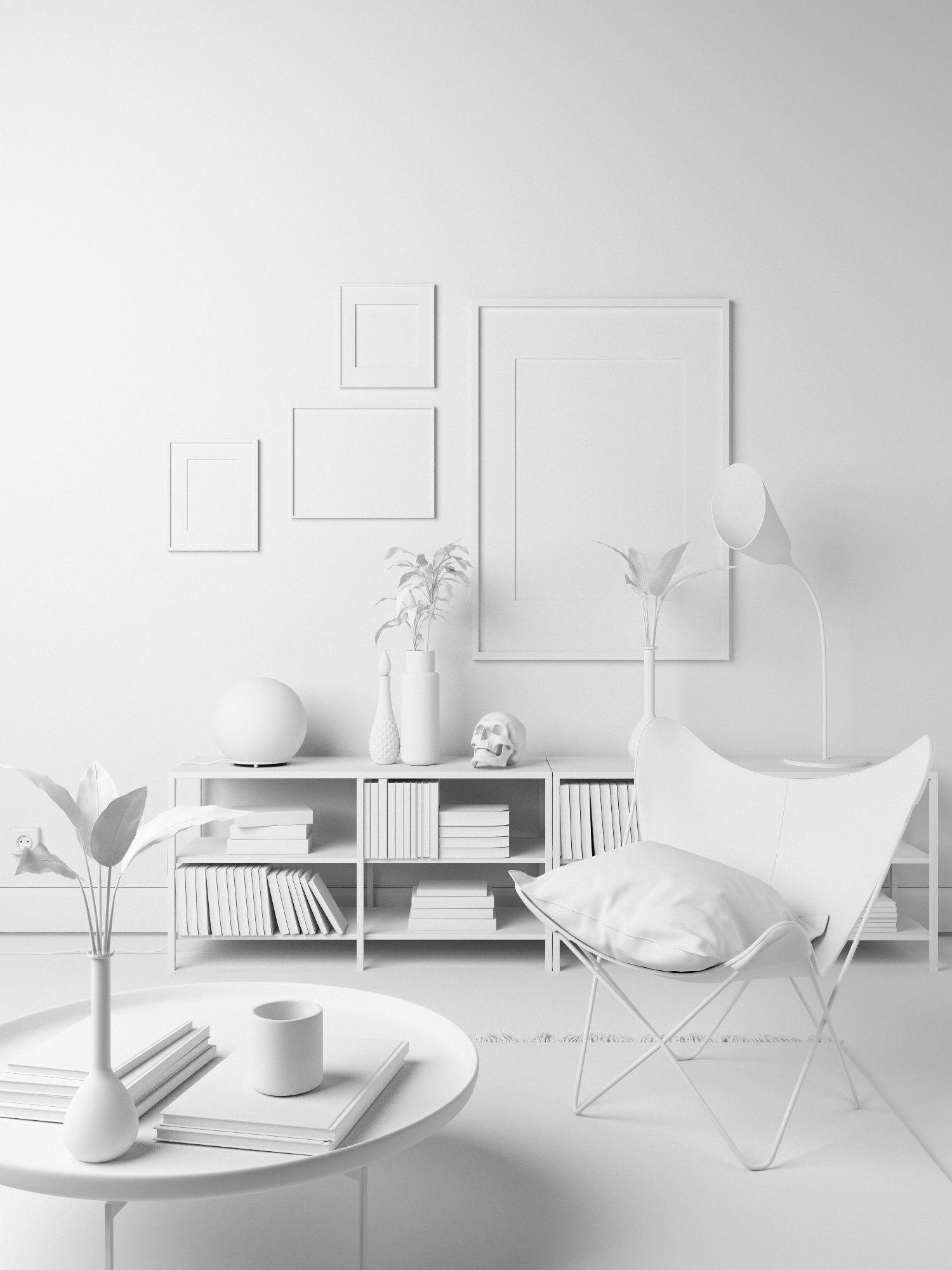 Interior design scene 3D model_1