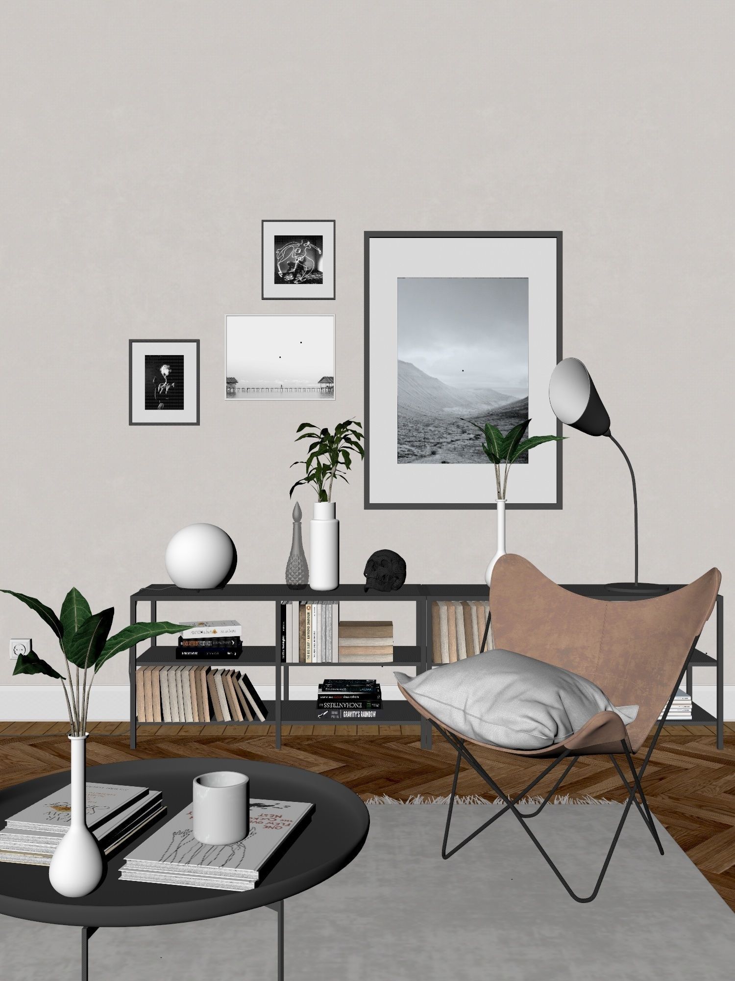 Interior design scene 3D model_3