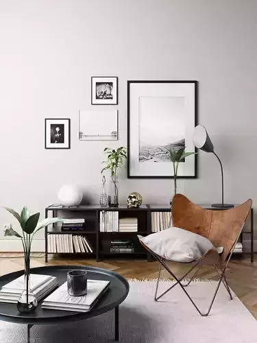 Interior design scene 3D model