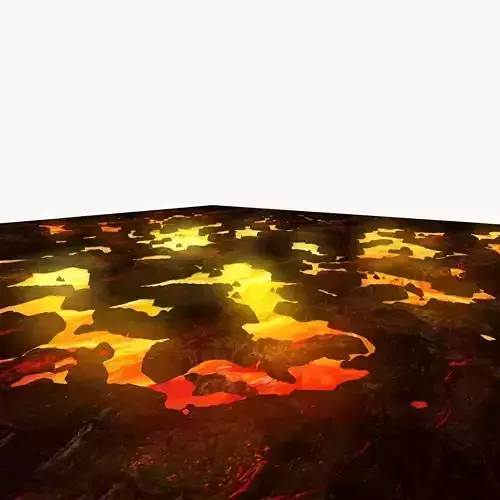 Lava terrain low poly Low-poly 3D model