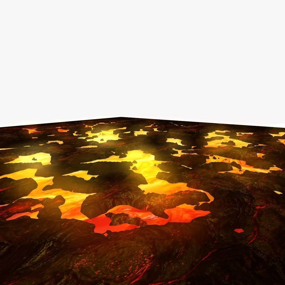 Lava terrain low poly Low-poly 3D model