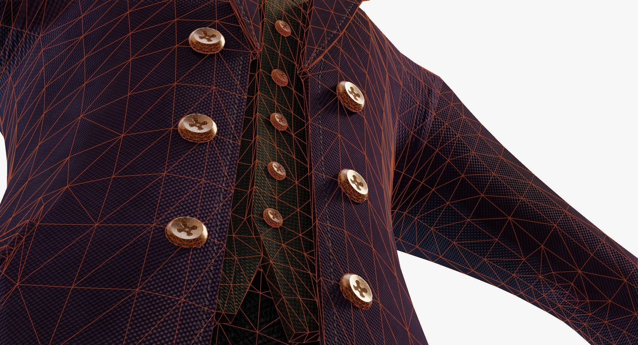 Watcher man in suit holding suitcase 3D model_21