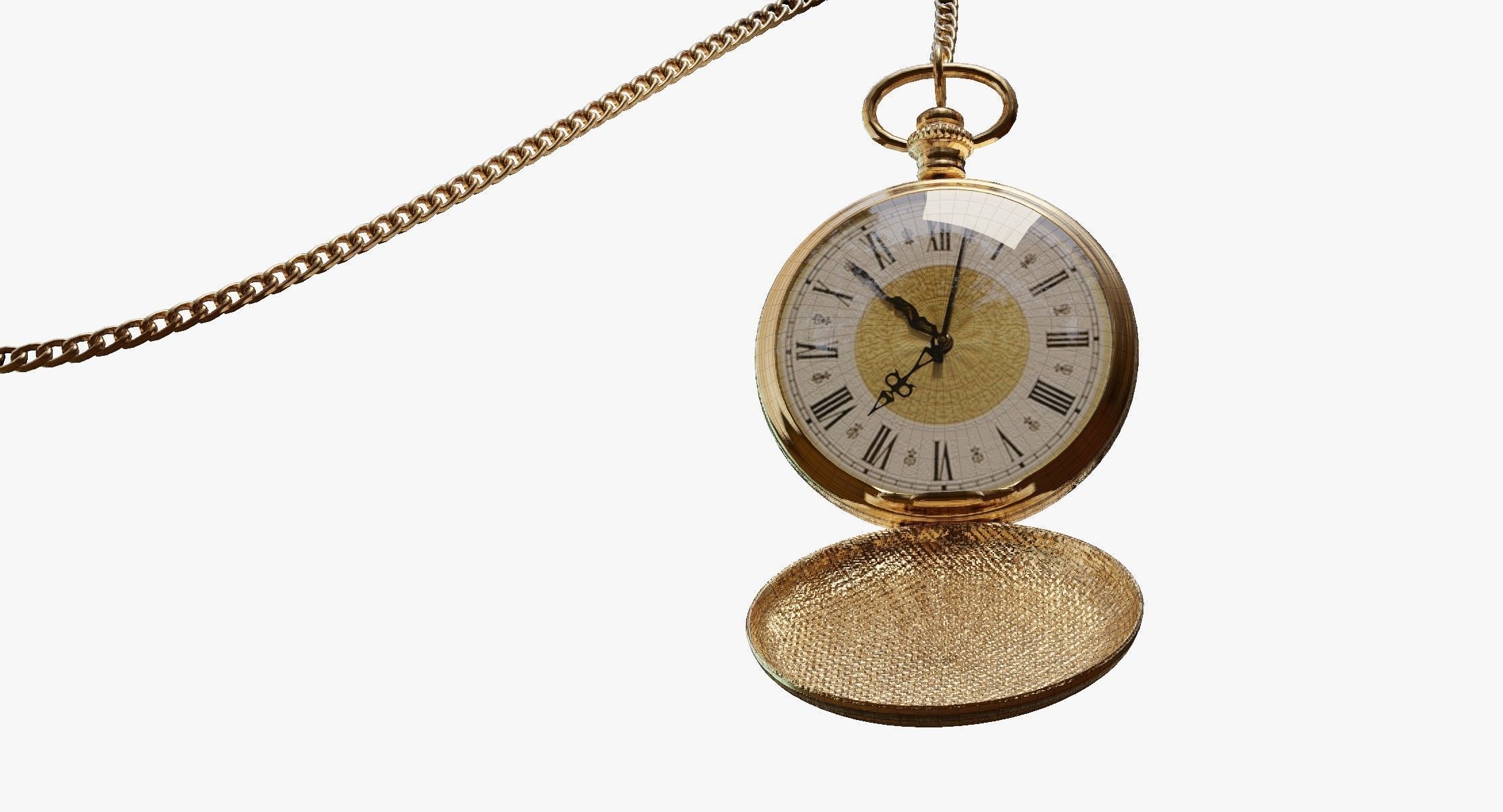 Watcher man in suit holding suitcase 3D model_20