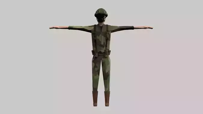 soldier in camouflage