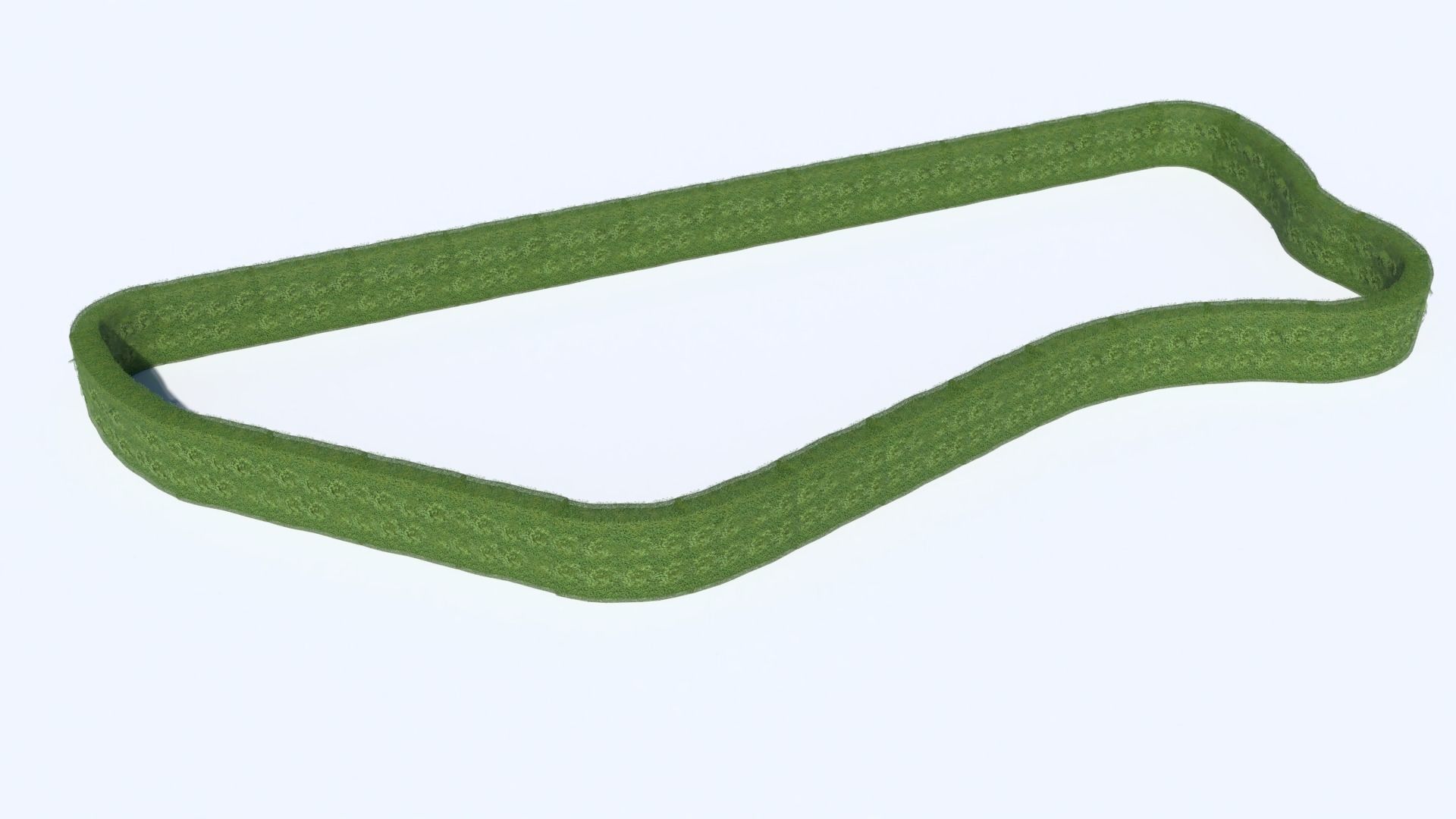 Hedge grass block Low-poly 3D model_5