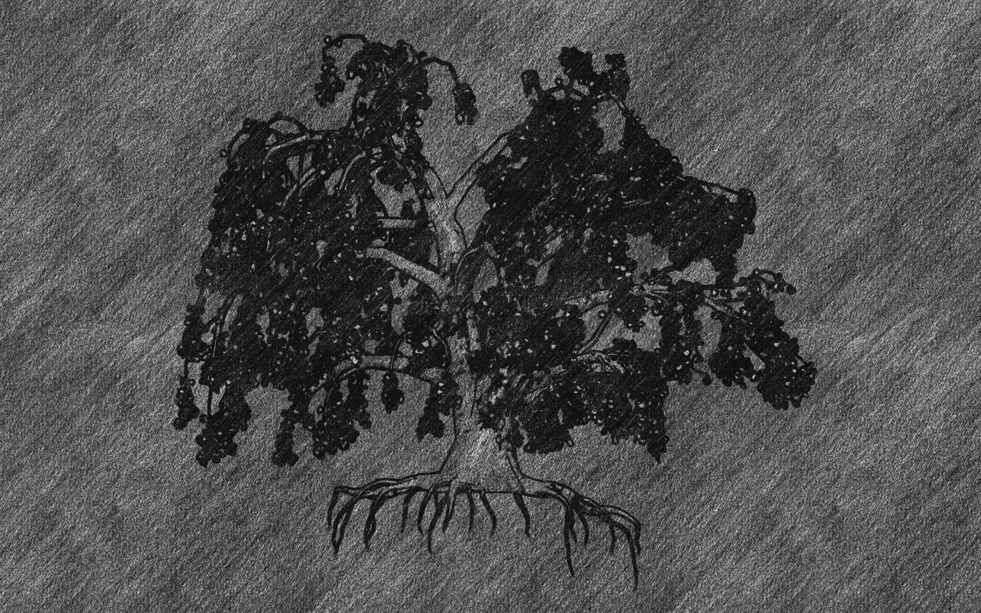 Old oak autumn 3D model_1