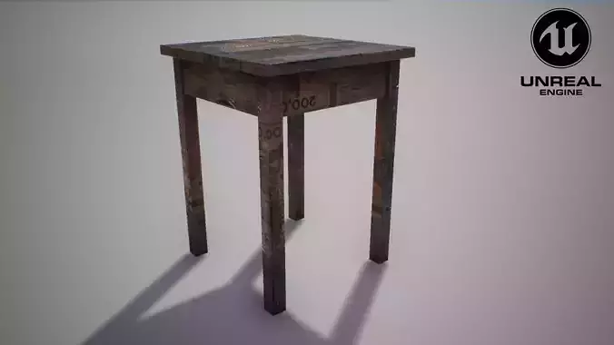 Chair Vintage Low-Poly  