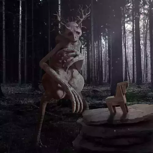 Autumn Demon Low-poly 3D model