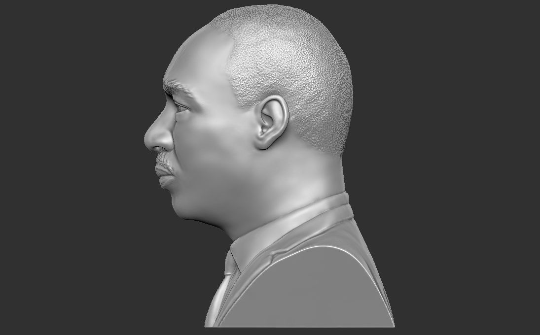 Martin Luther King bust 3D printing ready stl obj formats 3D print model_10