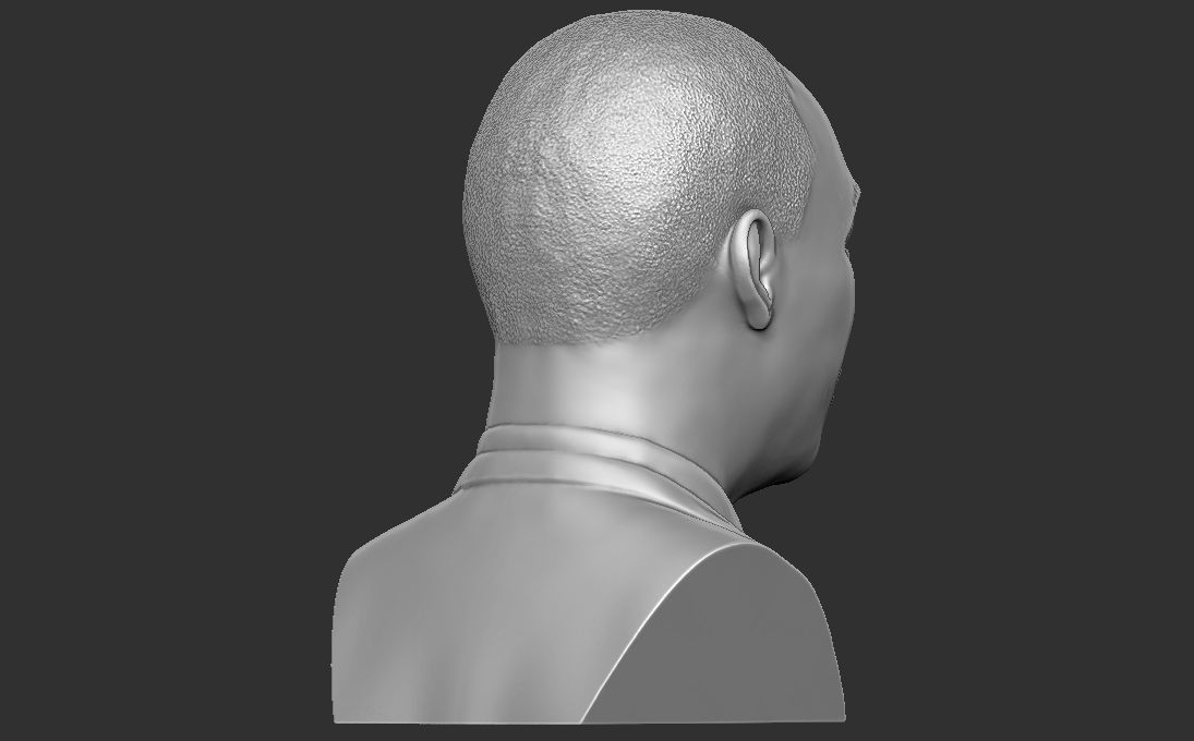 Martin Luther King bust 3D printing ready stl obj formats 3D print model_13