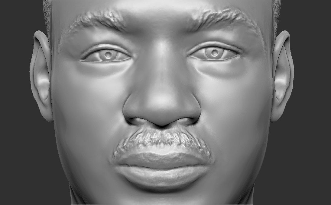 Martin Luther King bust 3D printing ready stl obj formats 3D print model_21