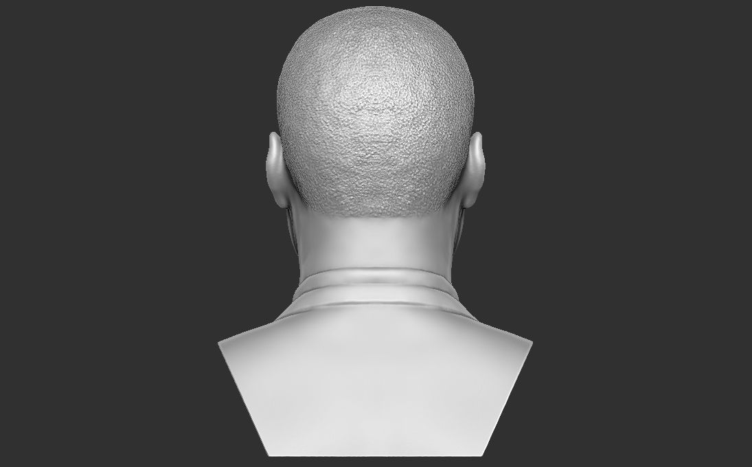 Martin Luther King bust 3D printing ready stl obj formats 3D print model_12