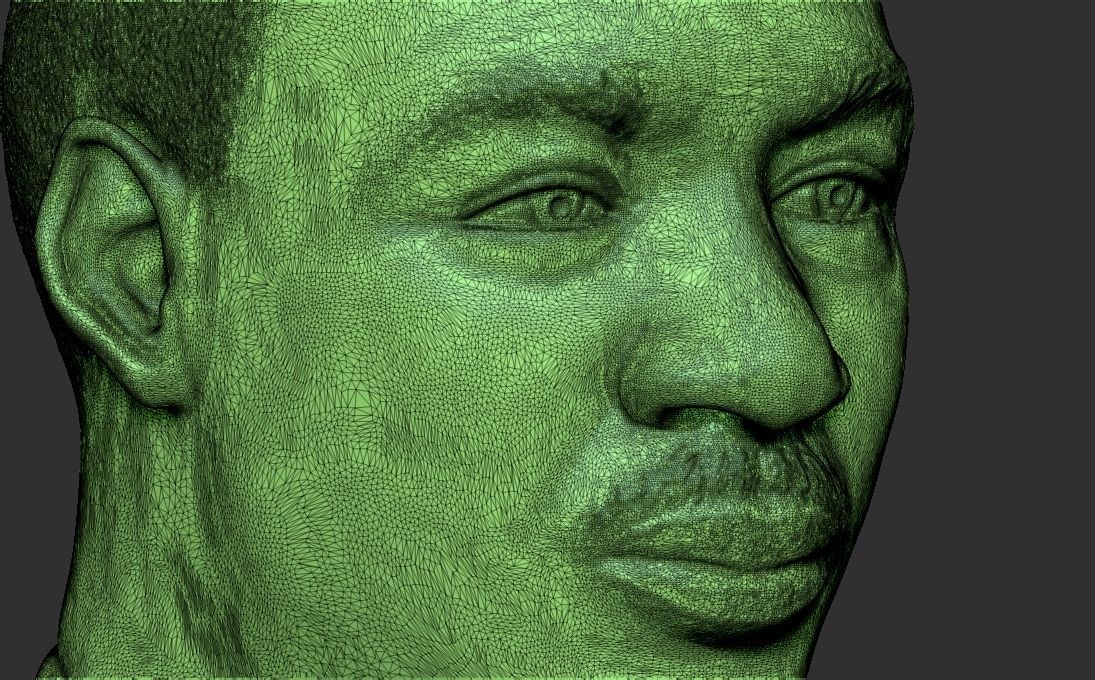 Martin Luther King bust 3D printing ready stl obj formats 3D print model_32