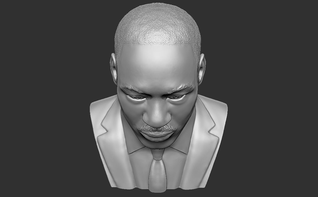 Martin Luther King bust 3D printing ready stl obj formats 3D print model_20