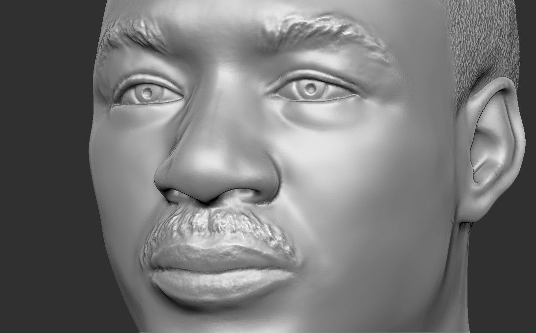 Martin Luther King bust 3D printing ready stl obj formats 3D print model_23