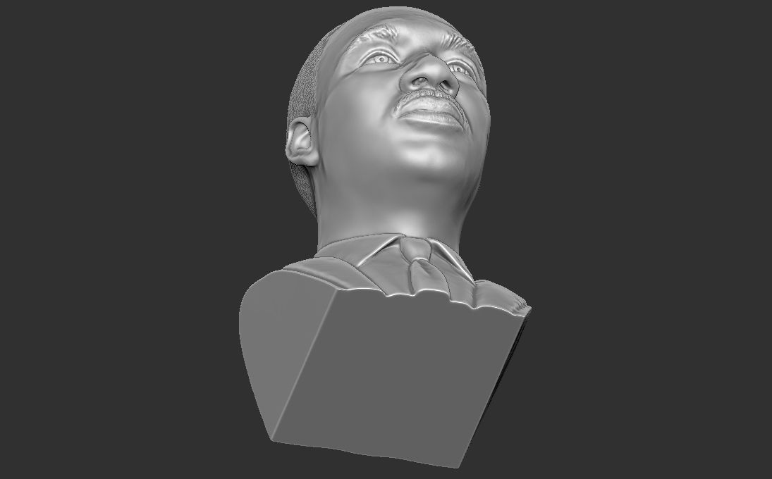 Martin Luther King bust 3D printing ready stl obj formats 3D print model_26
