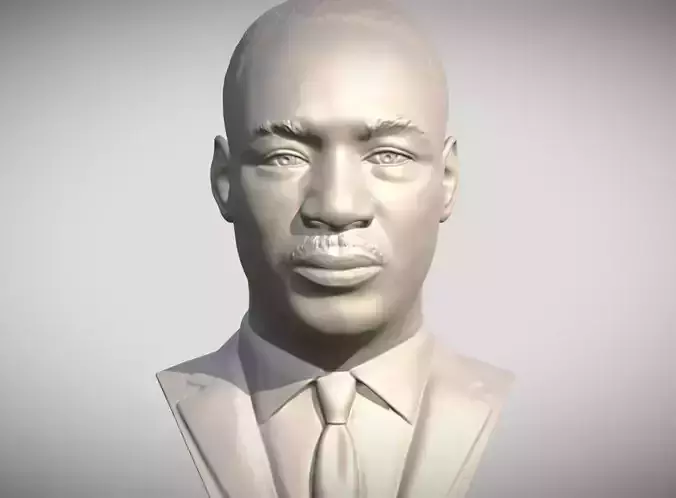 Martin Luther King bust 3D printing ready stl obj formats 3D print model