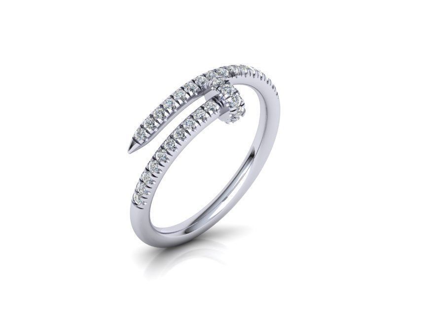 French Pave setting arrow ring 3dmodel N0301 printable  3D print model_4
