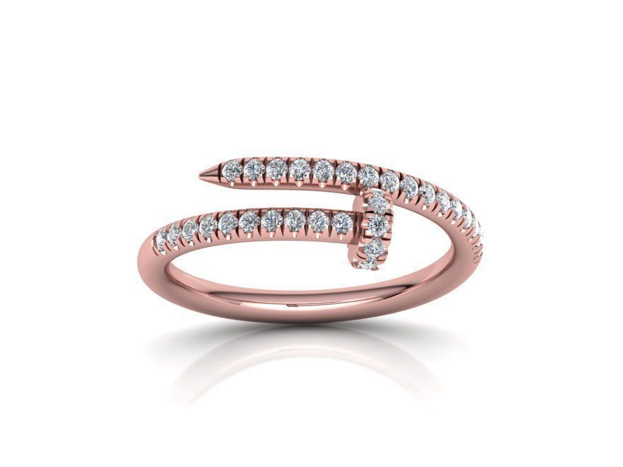 French Pave setting arrow ring 3dmodel N0301 printable  3D print model_6