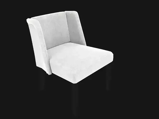 grey chair Low-poly 3D model