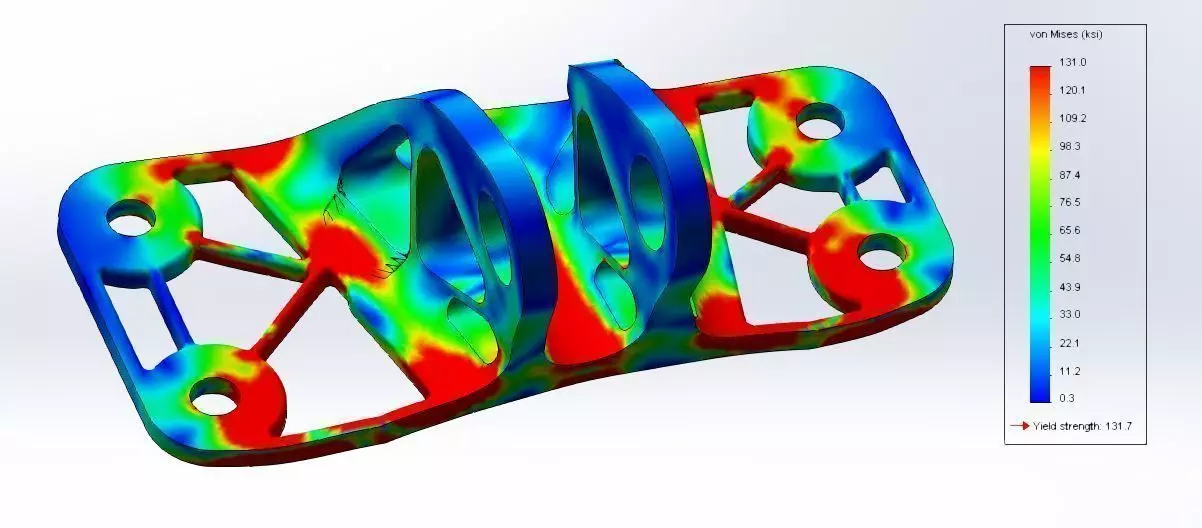 GE Jet Engine Bracket 2 Free 3D model_0