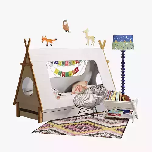 Domayne tee pee bed crate and barrel decoration