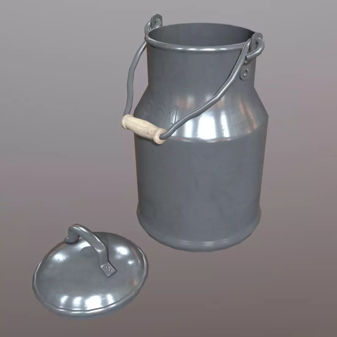 Milk Churn - Can Low-poly 3D model