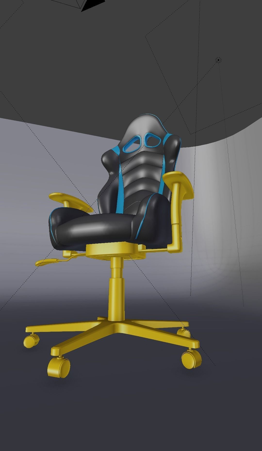 gaming chair  3D model_7
